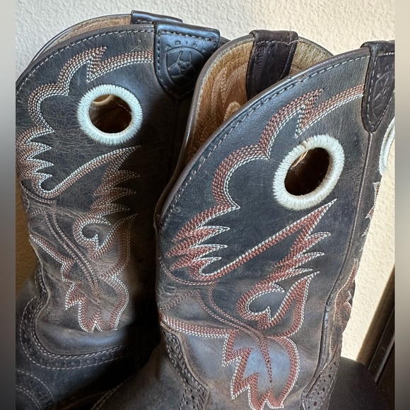 Ariat Men’s/Women's Size 8.5c wide width Round Toe Brown Leather Western Boots - Picture 10 of 13